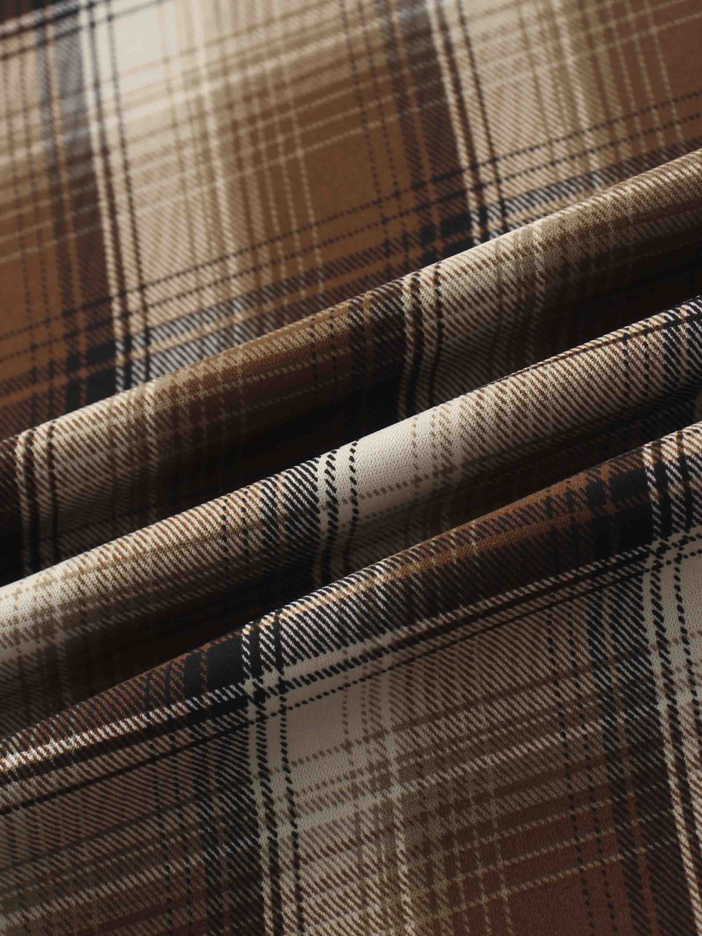 Plaid Slip Skirt-Brown Plaid