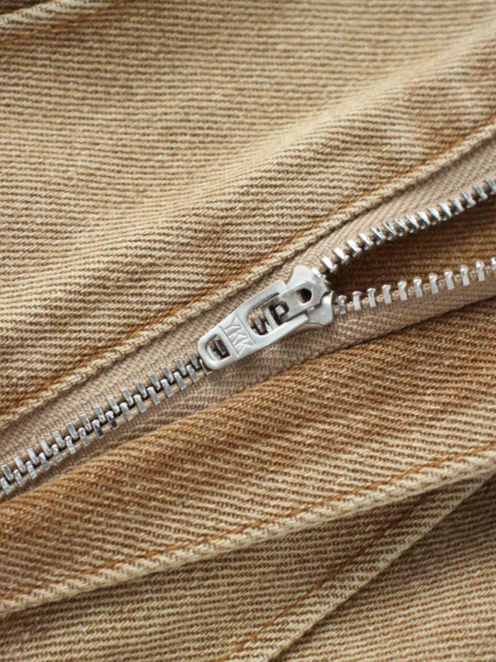 Denim Seamed Skirt-Tan Wash