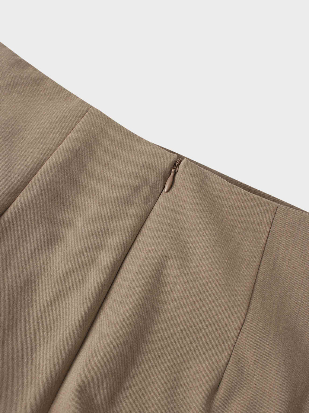 Side Loop Straight Maxi Skirt-Tan