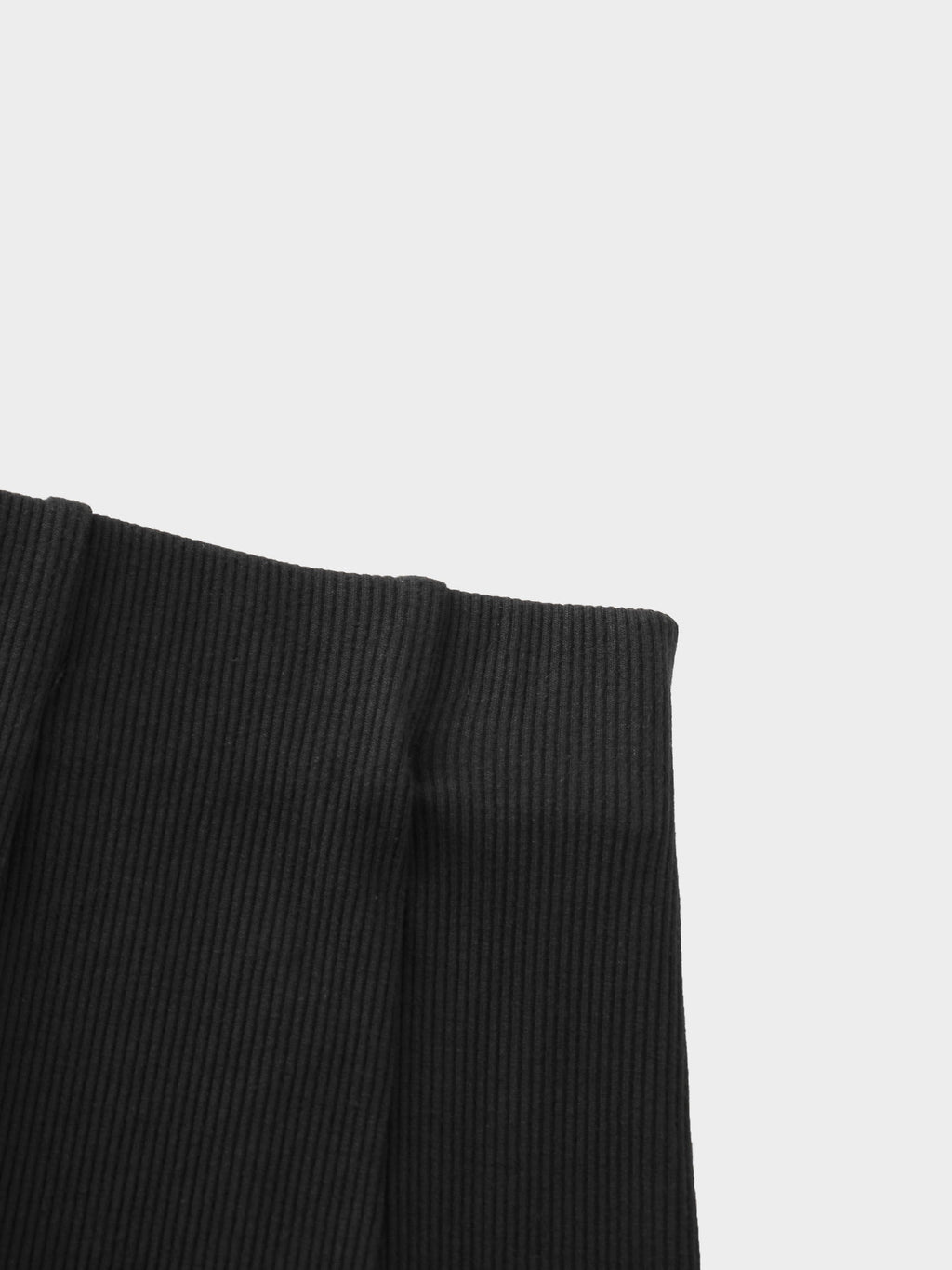 Panel Ribbed Skirt 33"-Black