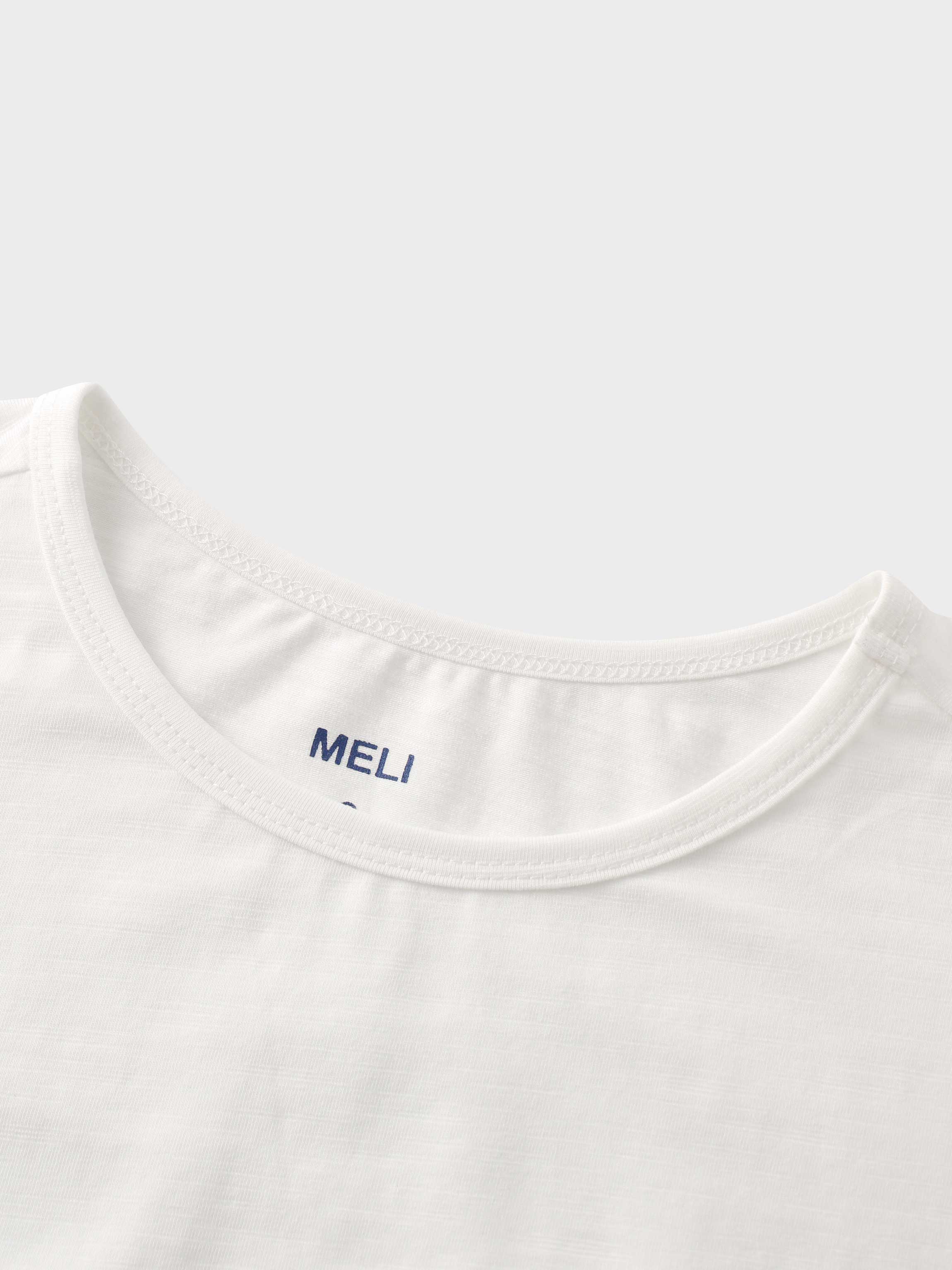 Crew Bomber Tee-White