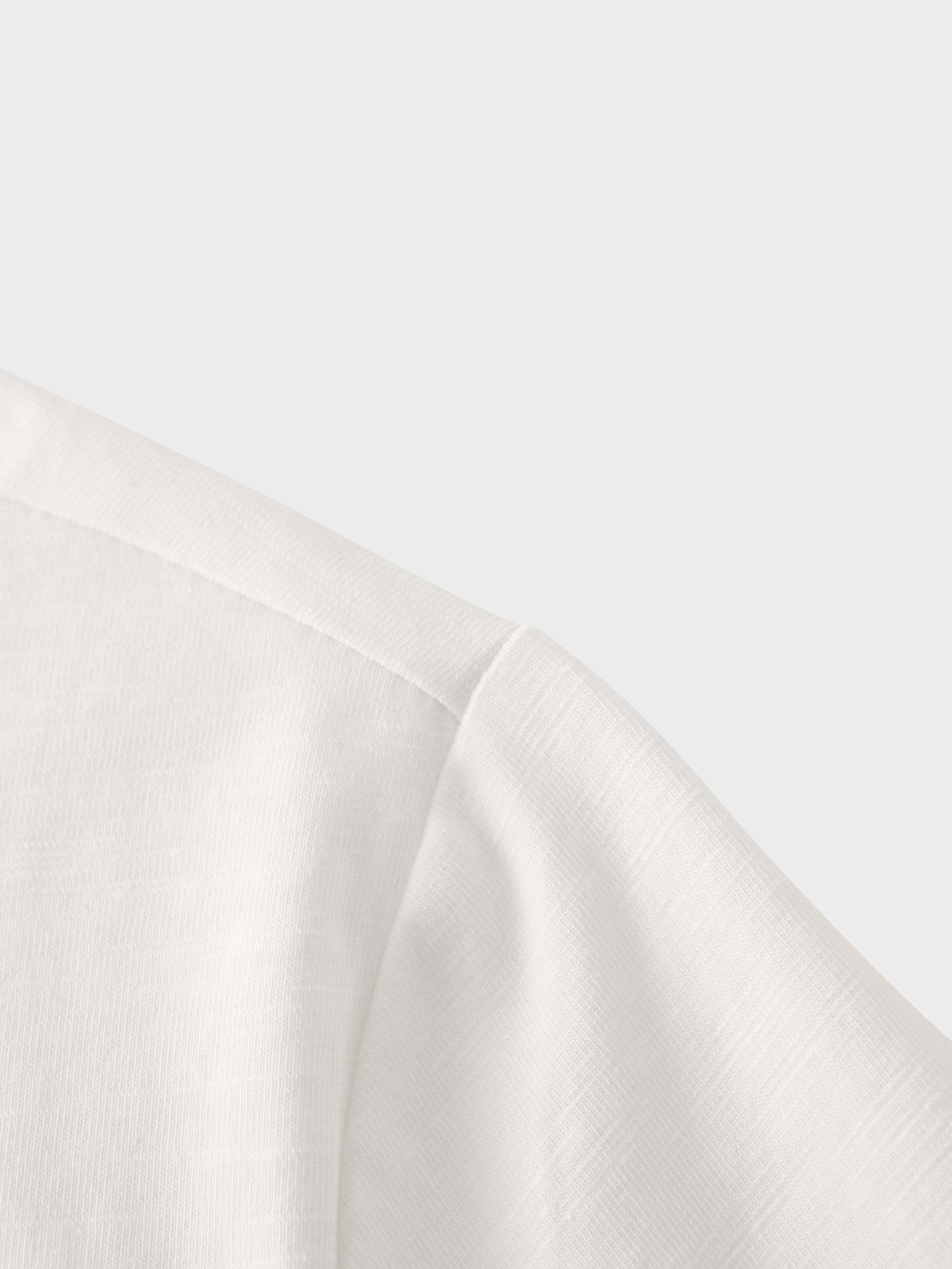 Crew Bomber Tee-White