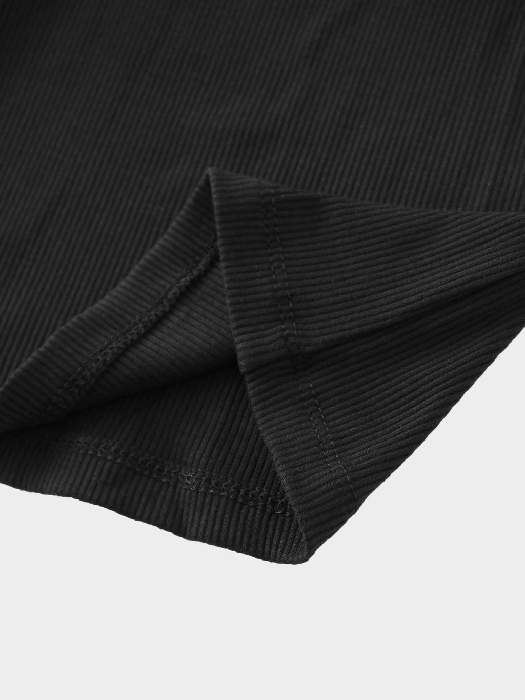 Panel Ribbed Skirt 33"-Black