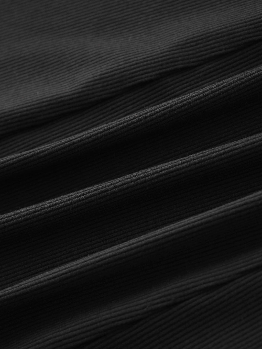 Panel Ribbed Skirt 33"-Black