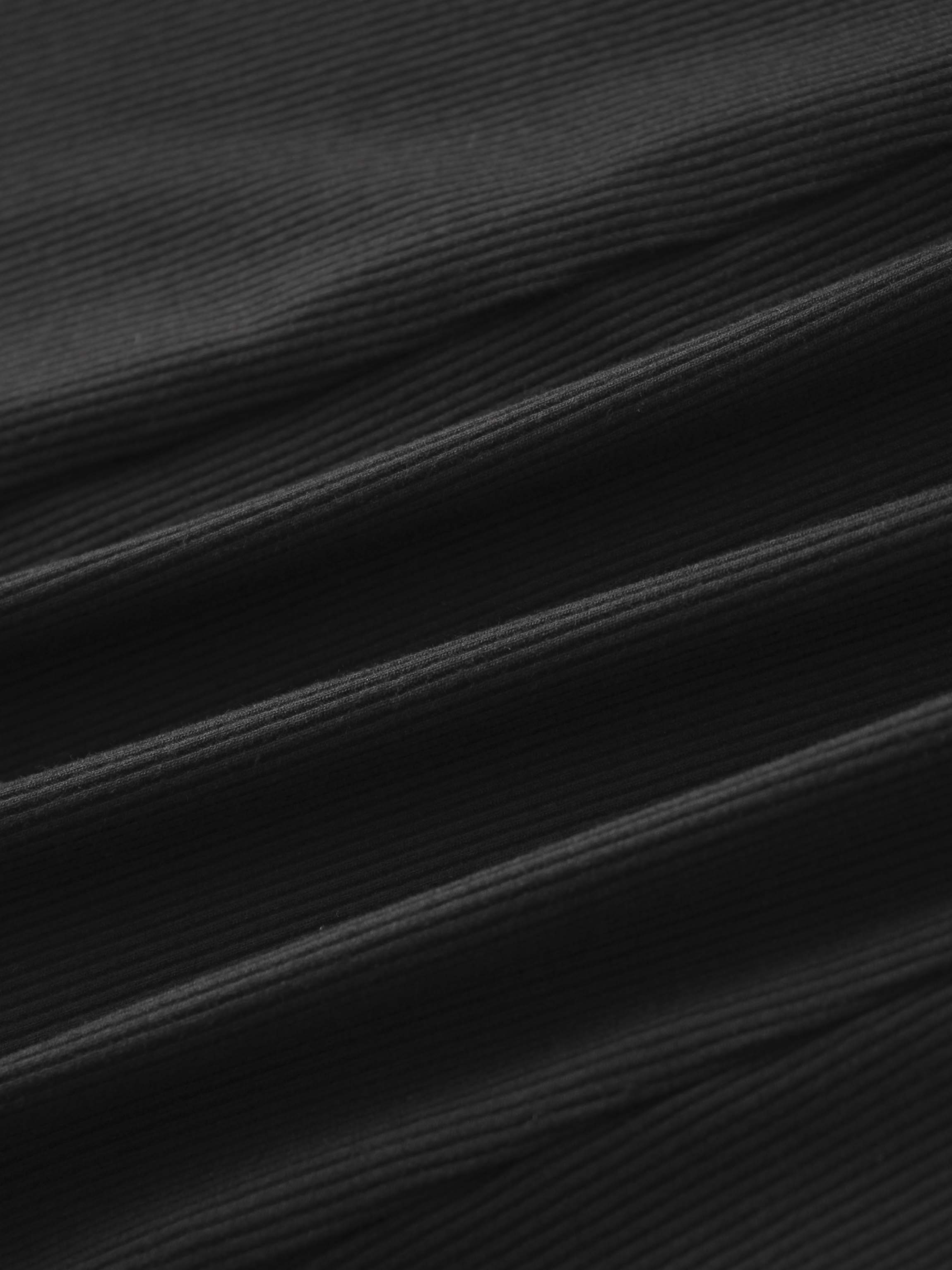 Panel Ribbed Skirt 33"-Black