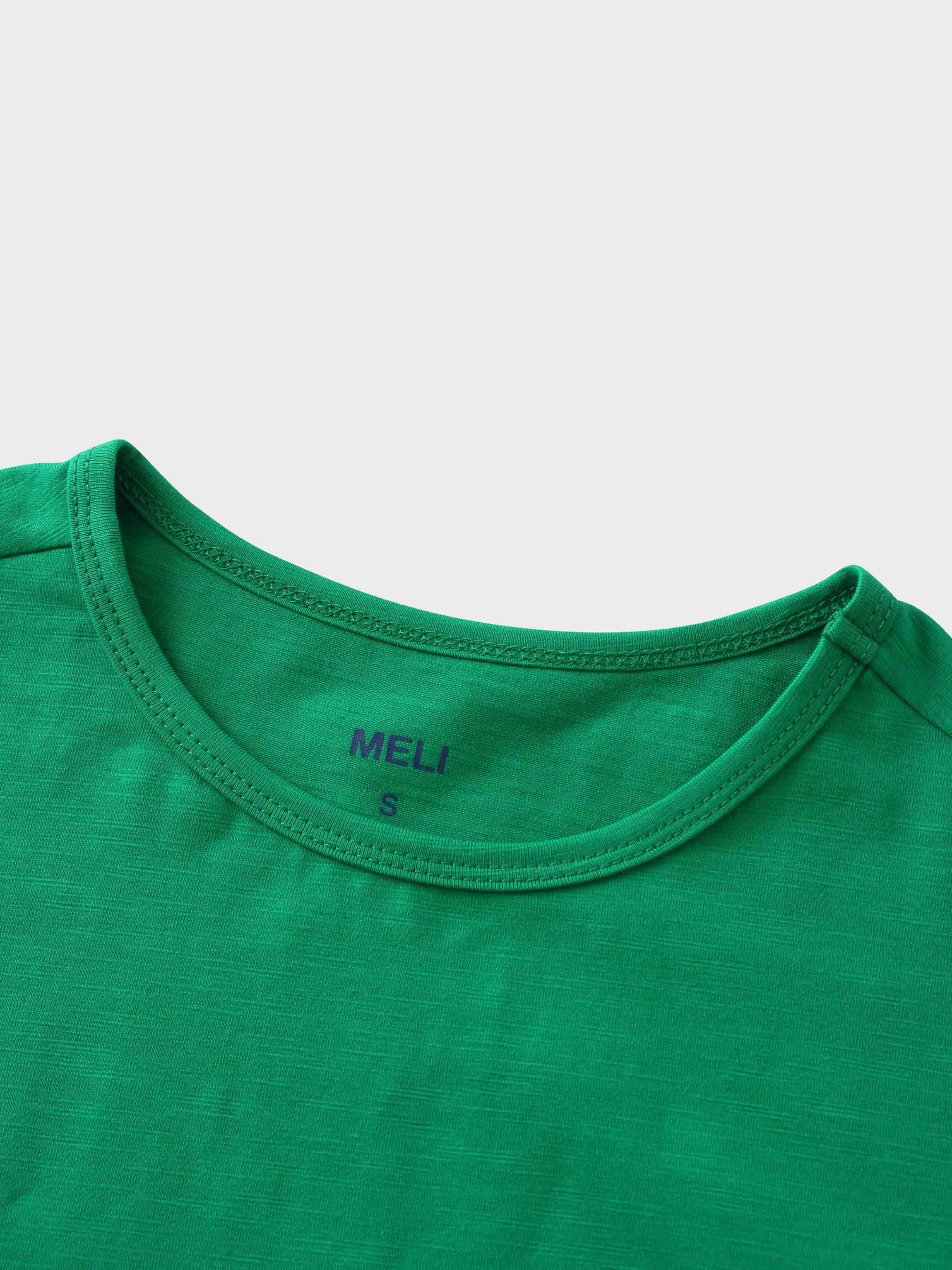 Crew Bomber Tee-Kelly Green