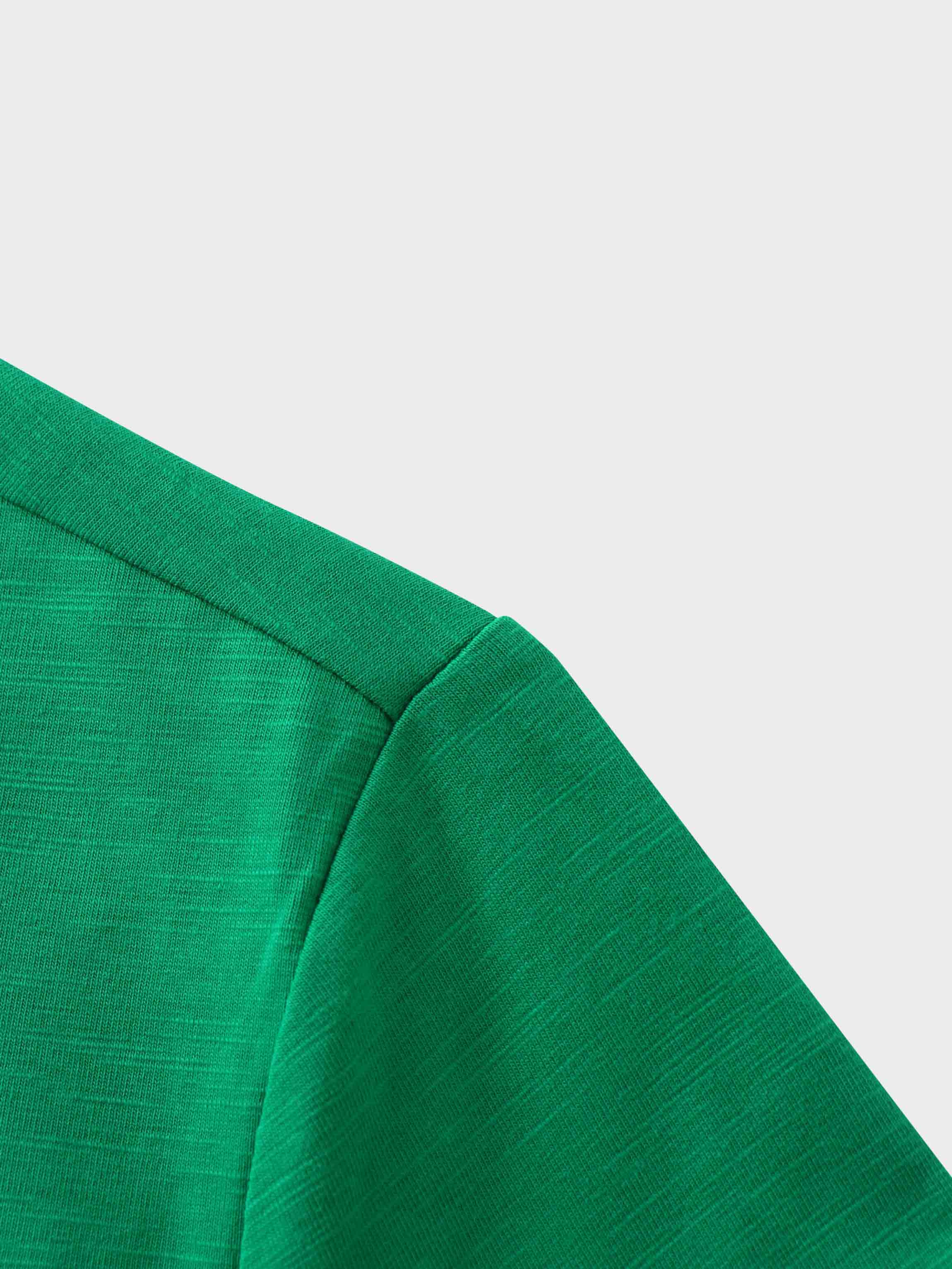 Crew Bomber Tee-Kelly Green