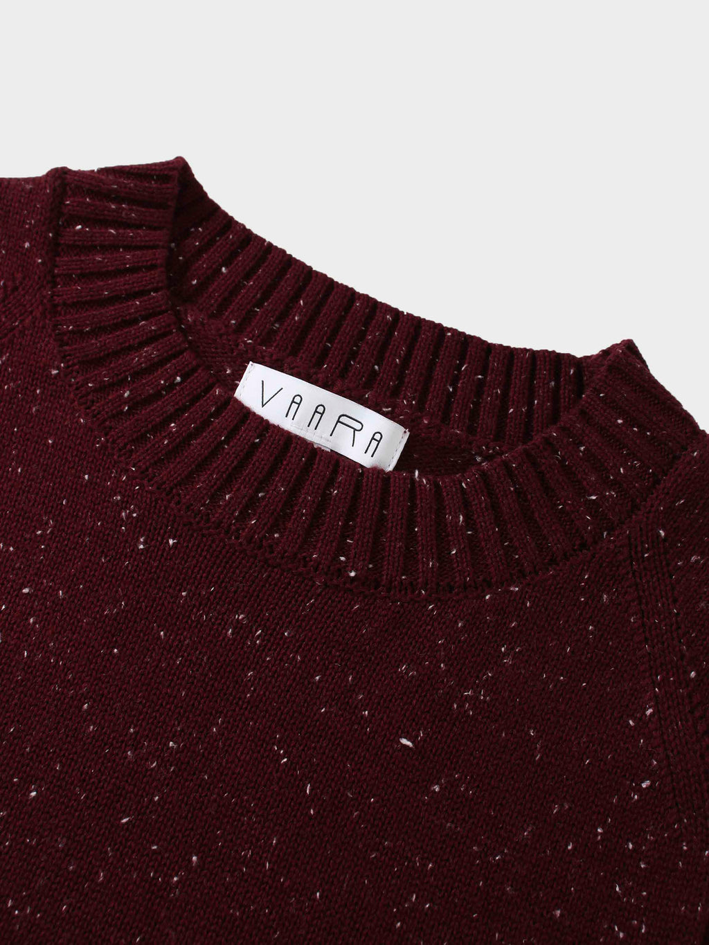 Speckled Crew Neck Vest-Burgundy