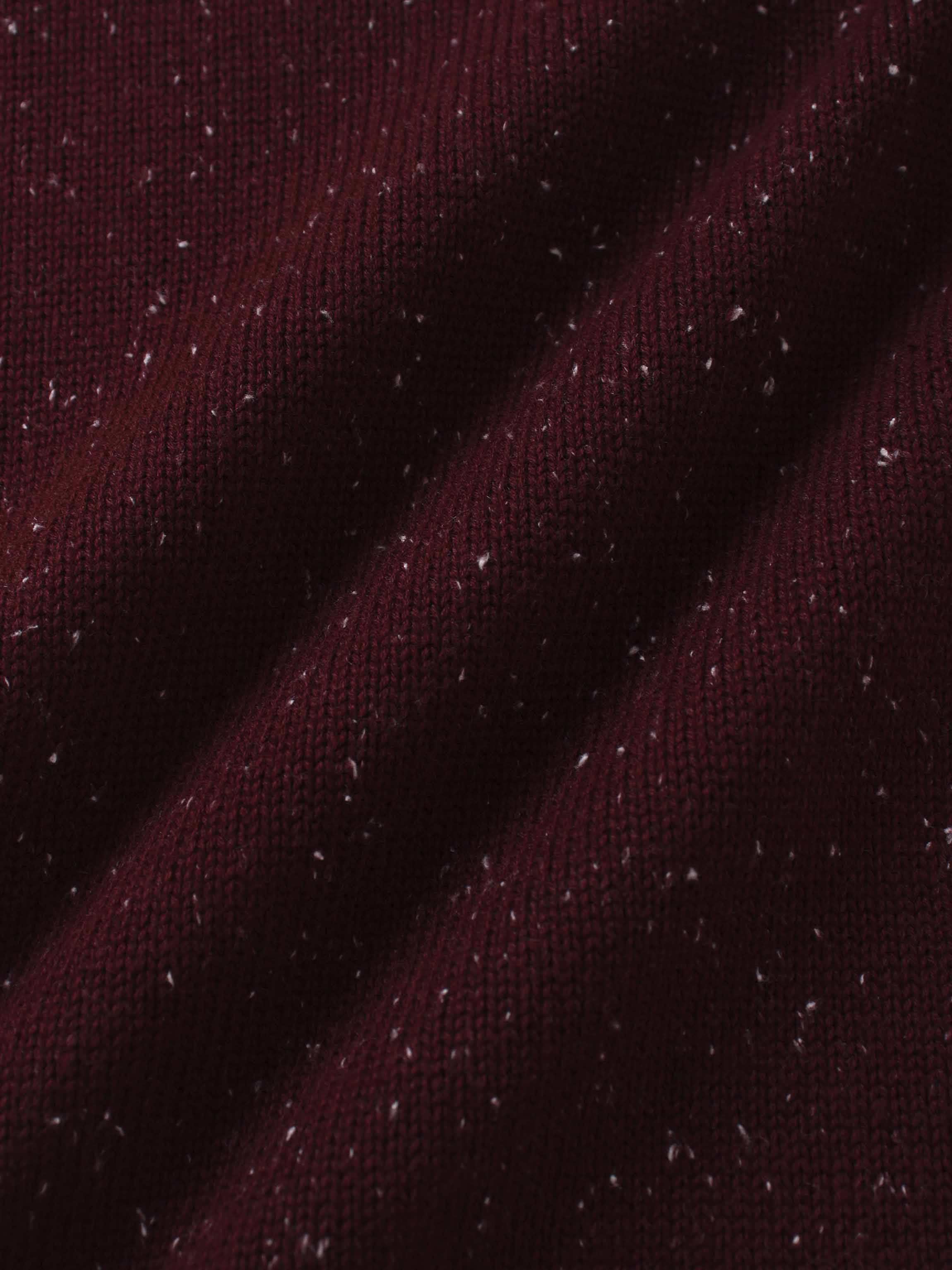 Speckled Crew Neck Vest-Burgundy