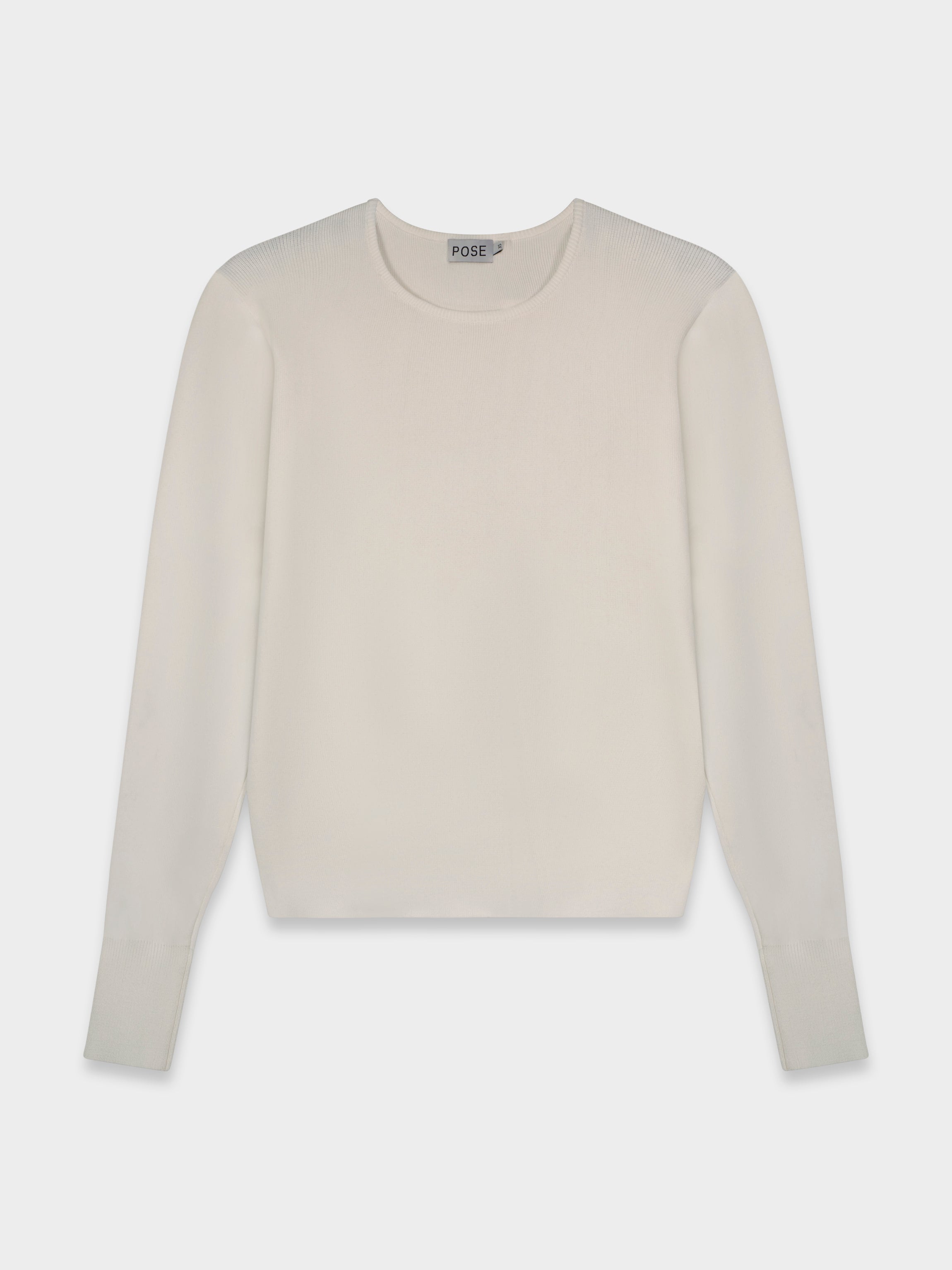 SILK KNIT SWEATER-CREAM