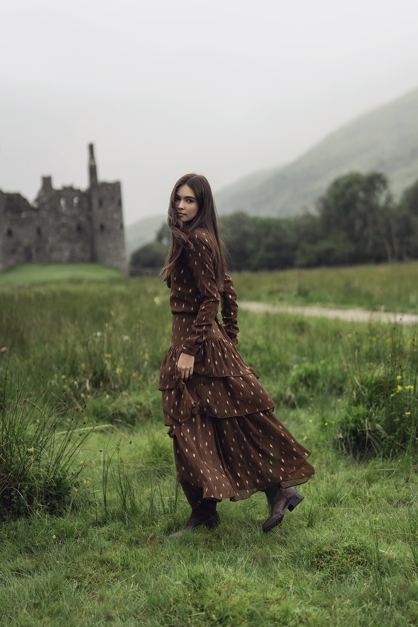 Gold Brush Blouse-Brown