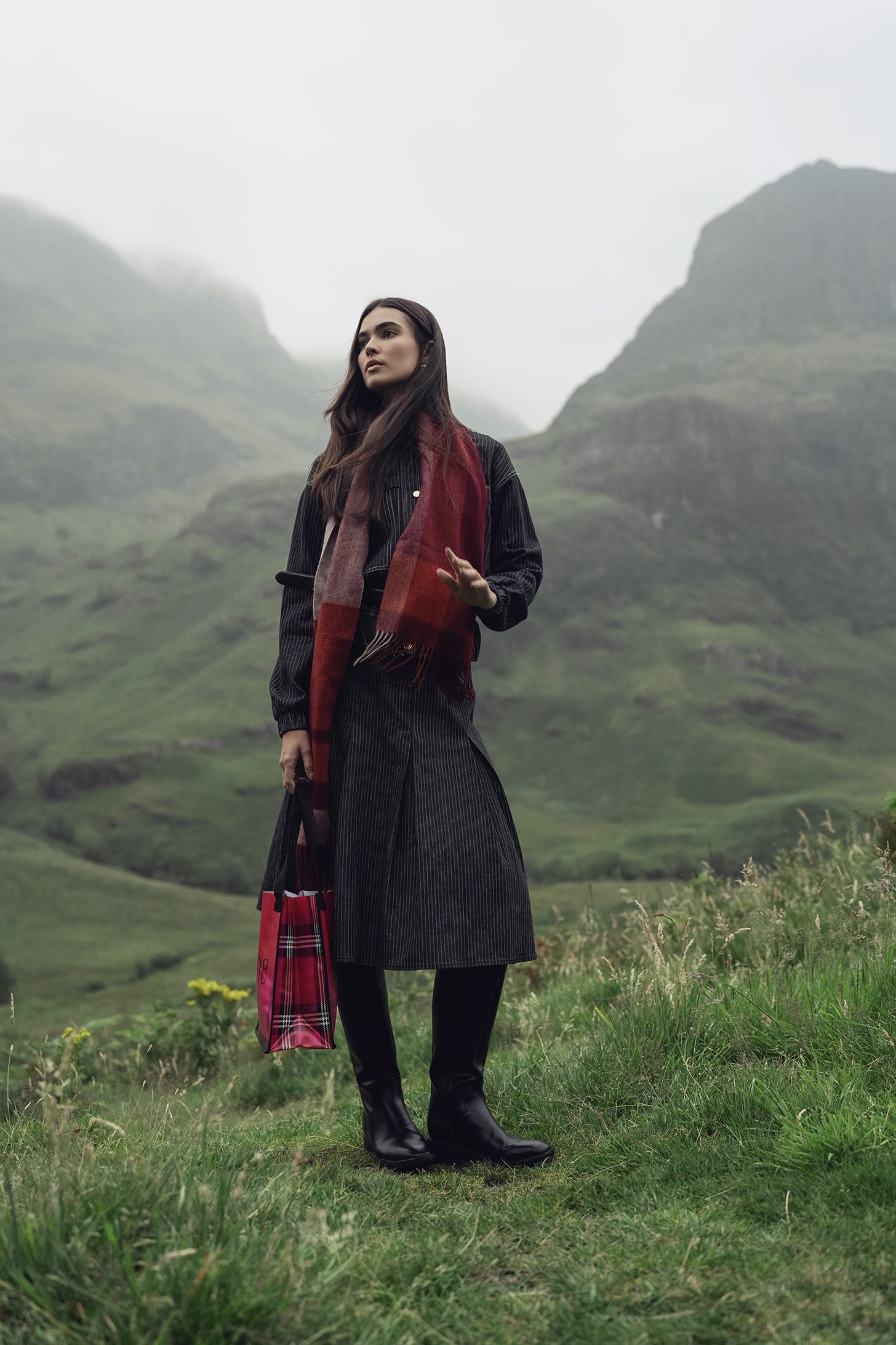 Denim Jacket-Black Pinstripe