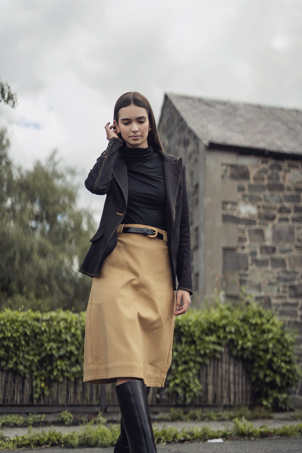Basic A-Line Skirt-Trench