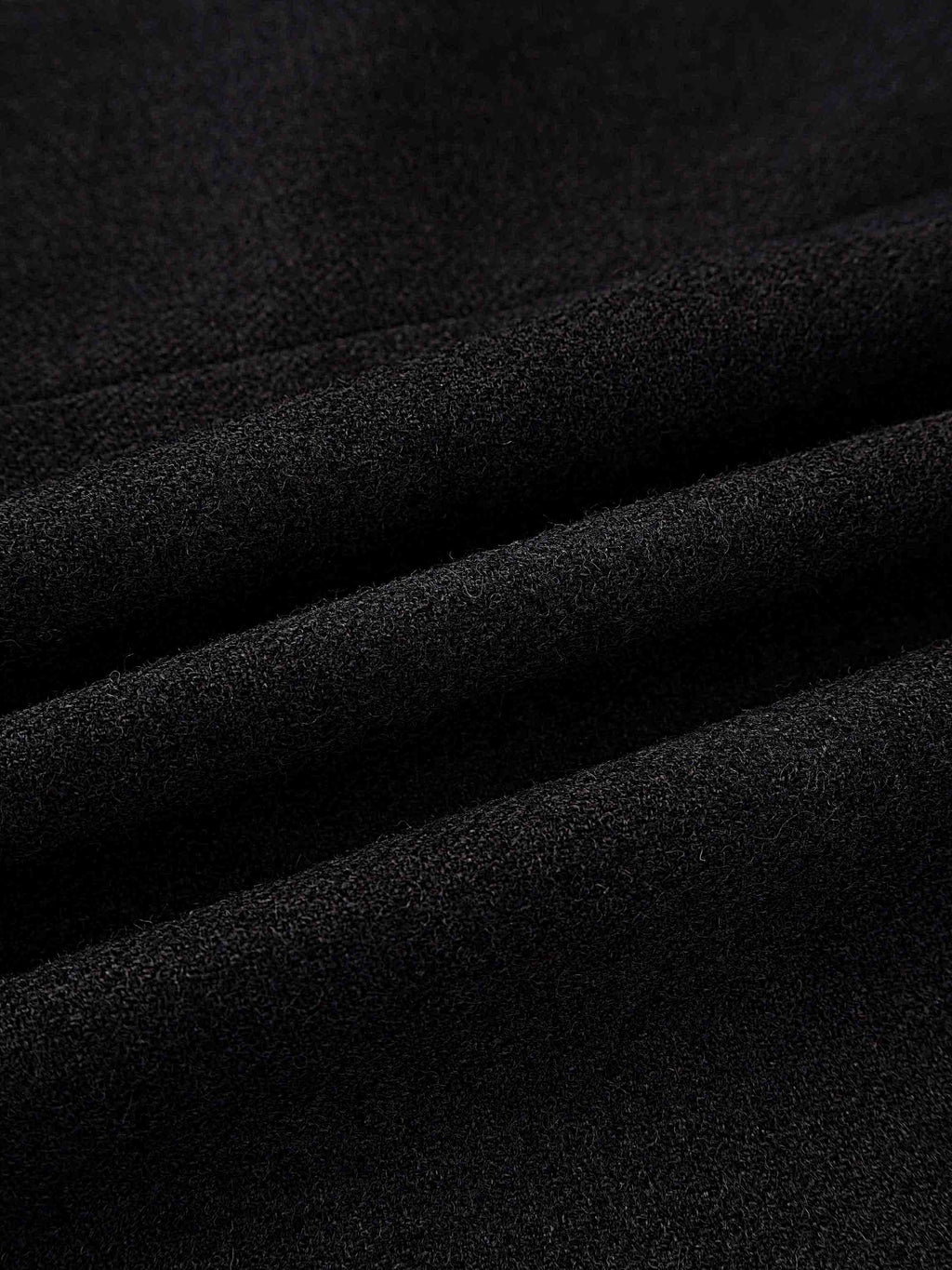 Basic Wool Blend Slip Dress-Black