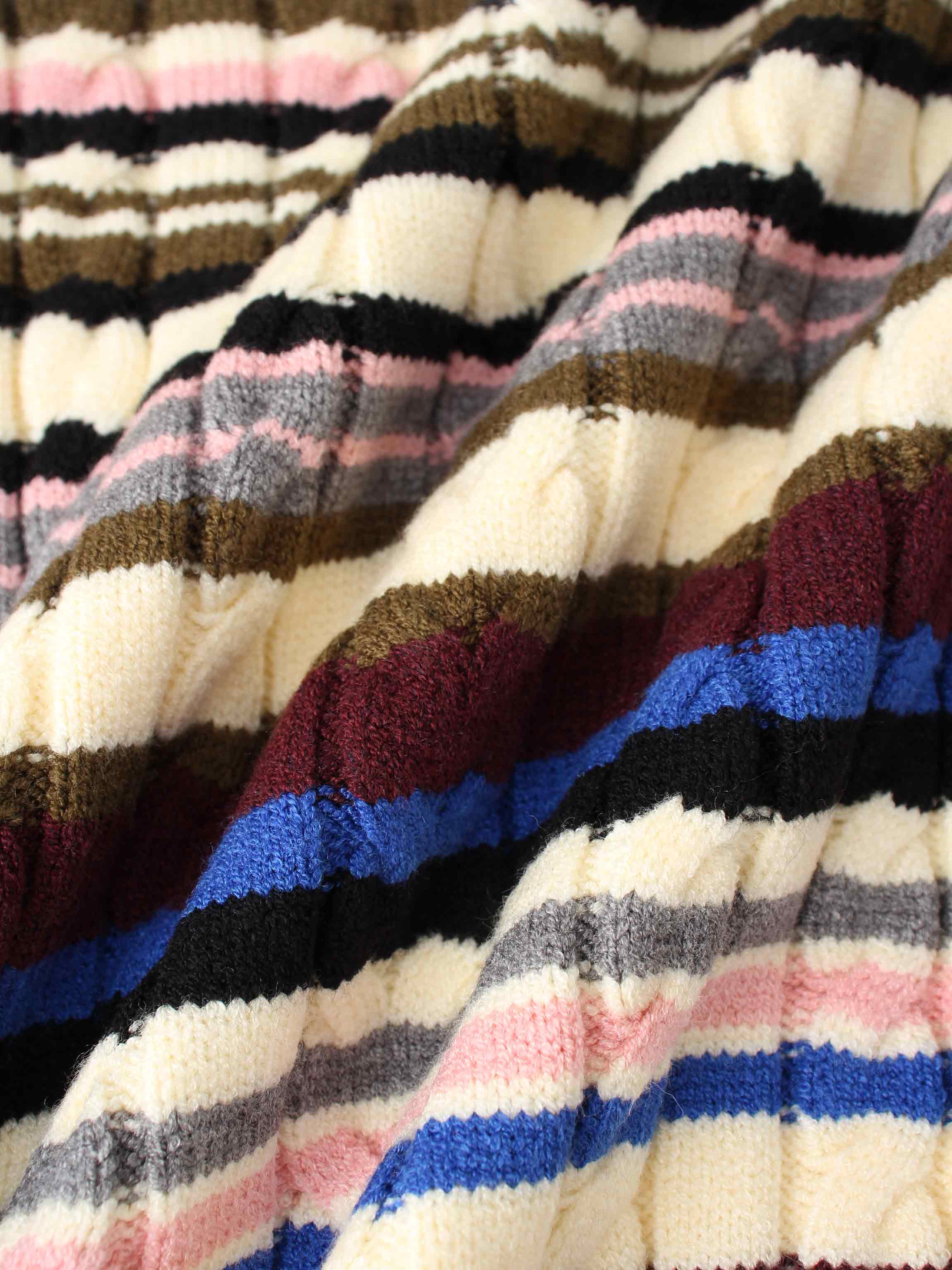 Cable Striped Sweater-Multi