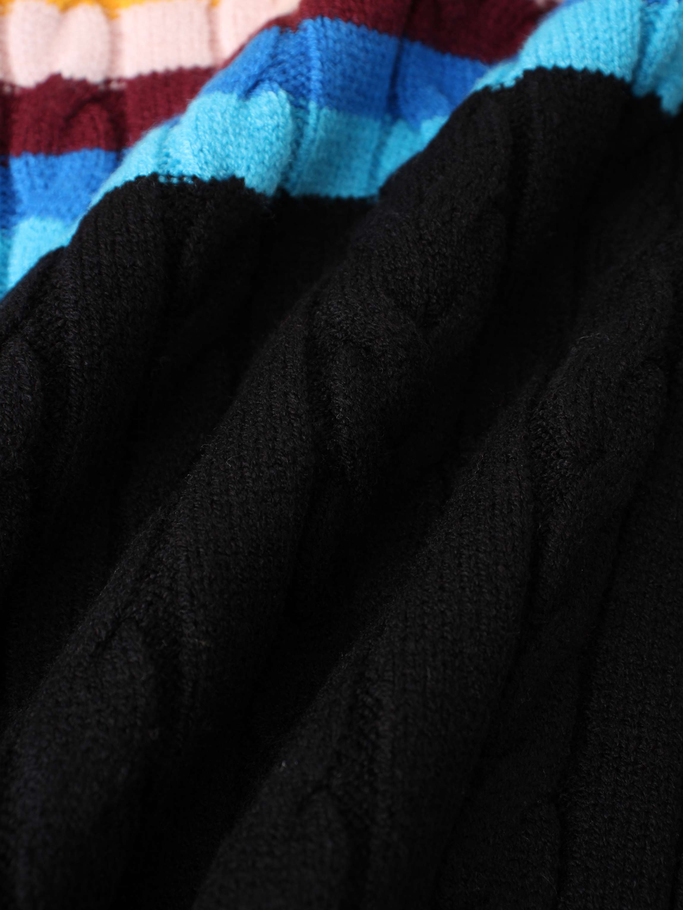 Cable Striped Sweater-Colored Stripe